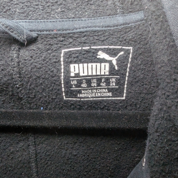 Puma Asymmetrical Full Zip Hoodie Black - Large - Picture 6 of 9